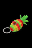 Silicone Rasta Pineapple Key Chain Pipe