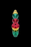 Rasta Colored Metal Hand Pipe