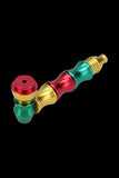 Rasta Colored Metal Hand Pipe