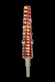 Striped Glass Dab Straw
