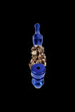 Colored Metal Hand Pipe with Skulls on Stem
