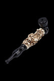 Colored Metal Hand Pipe with Skulls on Stem