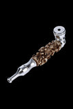 Colored Metal Hand Pipe with Skulls on Stem