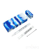 White Rhino Dual Silicone Container w/ Glass Straw & Chillum