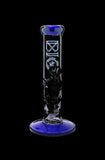 Bio Hazard Glass Straight Ice Bong With Color Accents