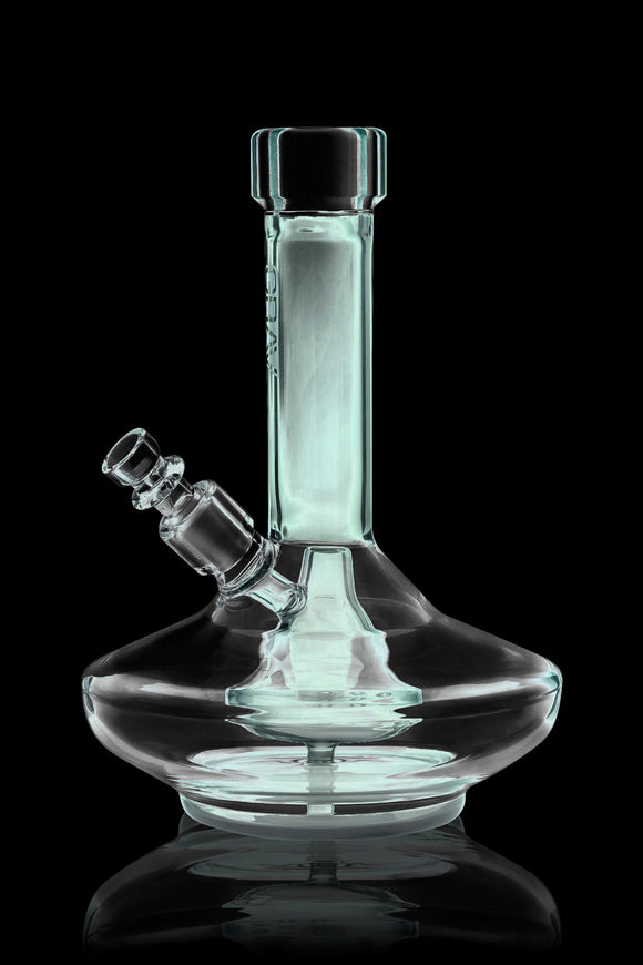 GRAV Small Wide Base Water Pipe - Smoke with Clear Accents