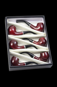 Fujima Wooden Bent Pipes - 6 Pack
