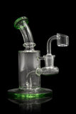 "Green Meanie" Dab Rig with Color Base and Mouthpiece