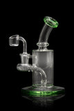 "Green Meanie" Dab Rig with Color Base and Mouthpiece