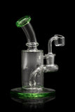 "Green Meanie" Dab Rig with Color Base and Mouthpiece