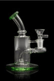 "Green Meanie" Dab Rig with Color Base and Mouthpiece