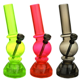 Angled Mini Acrylic Water Pipe with Grinder Base