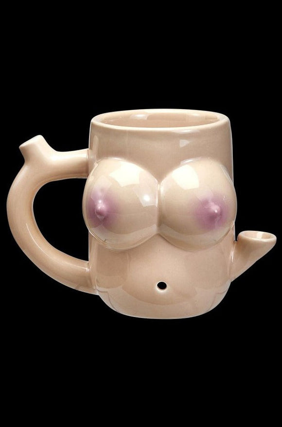 Boob Lovers Ceramic Mug Pipe