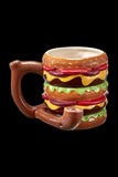 Double Cheeseburger Ceramic Pipe Mug