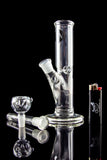 LA Pipes "Simply Guy" 9" Straight Water Pipe with Ice Pinch