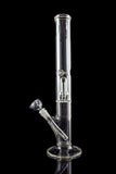 LA Pipes Thick Glass Straight Tube Bong with Showerhead Perc - Available with Multiple Percs