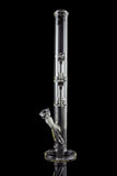 LA Pipes Thick Glass Straight Tube Bong with Showerhead Perc - Available with Multiple Percs
