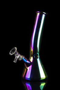 KindVibez Ethereal Iridescent Bent Neck Water Pipe