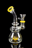 Dank Gals Mini Beaker Pipe with Colored Accents