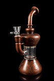 "The Genie's Lamp" Brushed Electroformed Hourglass Beaker Water Pipe