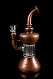 "The Genie's Lamp" Brushed Electroformed Hourglass Beaker Water Pipe