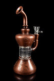 "The Genie's Lamp" Brushed Electroformed Hourglass Beaker Water Pipe