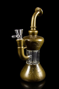 "The Genie's Lamp" Brushed Electroformed Hourglass Beaker Water Pipe