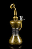 "The Genie's Lamp" Brushed Electroformed Hourglass Beaker Water Pipe