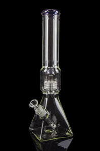 "Ancient Aliens" Pyramid Bong with Diffused Downstem and Stereo Matrix Perc