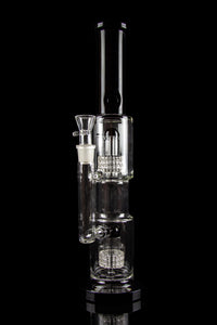 "Morpheus" Double Matrix Water Pipe with Black Accents
