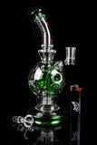 "The Reactor" Swiss Sphere Style Water Pipe with Bent Neck and Color Accents
