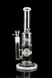 BoroTech Glass "Helheim" Fat Can Straight Tube with Disco Ball and Windmill Perc