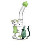 Glass Leaf Handle Water Pipe Bong