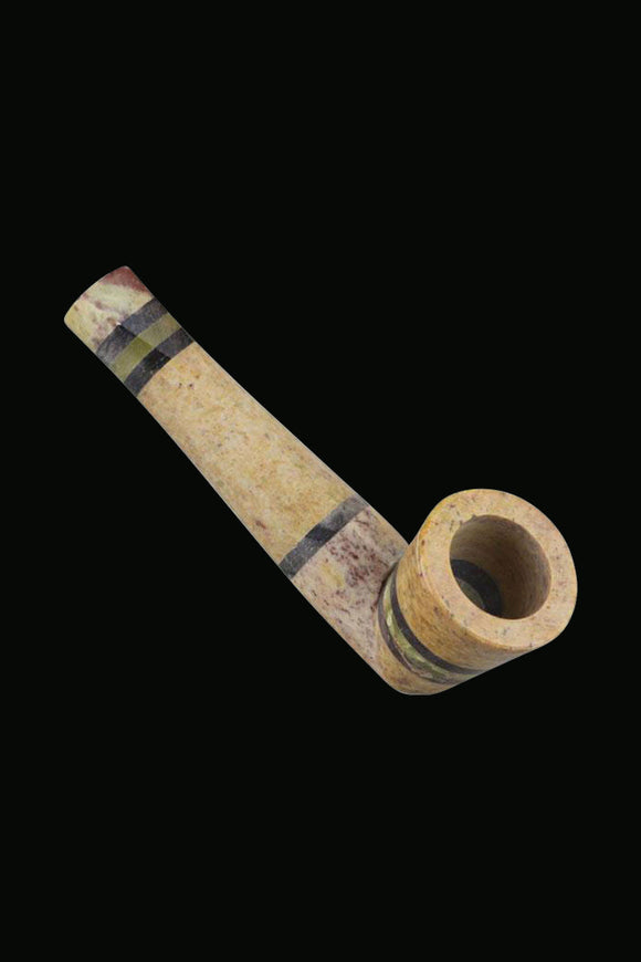 Multicolored Striped Stone Pipe