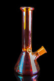 Glass Beaker Base Ice Bong with Metallic Finish
