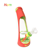 8.5" Horn Silicone & Glass Hybrid Water Pipe