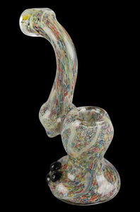 Rainbow Speckled Glass Bubbler Pipe