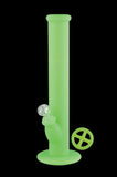 Durable Silicone Straight Tube Bong with Glass Bowl