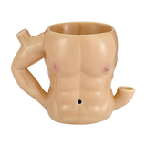 "Six Pack Stud" Ceramic Coffee Mug Pipe