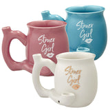 Stoner Girl Petite Ceramic Mug Pipe