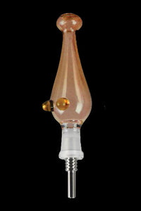 Portable Glass Dab Straw with Titanium Tip