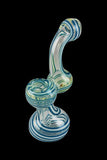 Swirl Stripped Mini Bubbler Glass Pipe