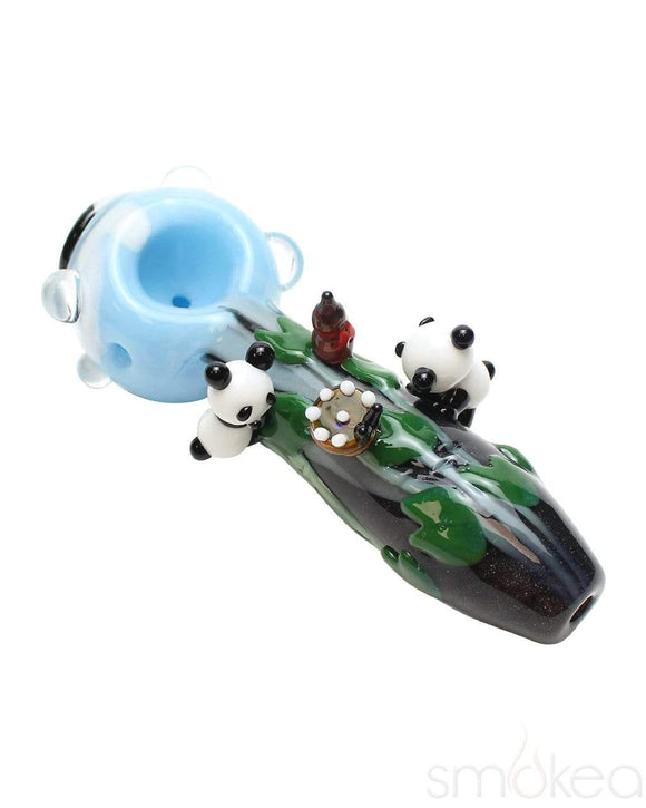 Empire Glassworks Small Climbing Pandas Spoon Pipe