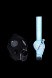 Silicone Gas Mask Bong - Acrylic Skull Tube - Black