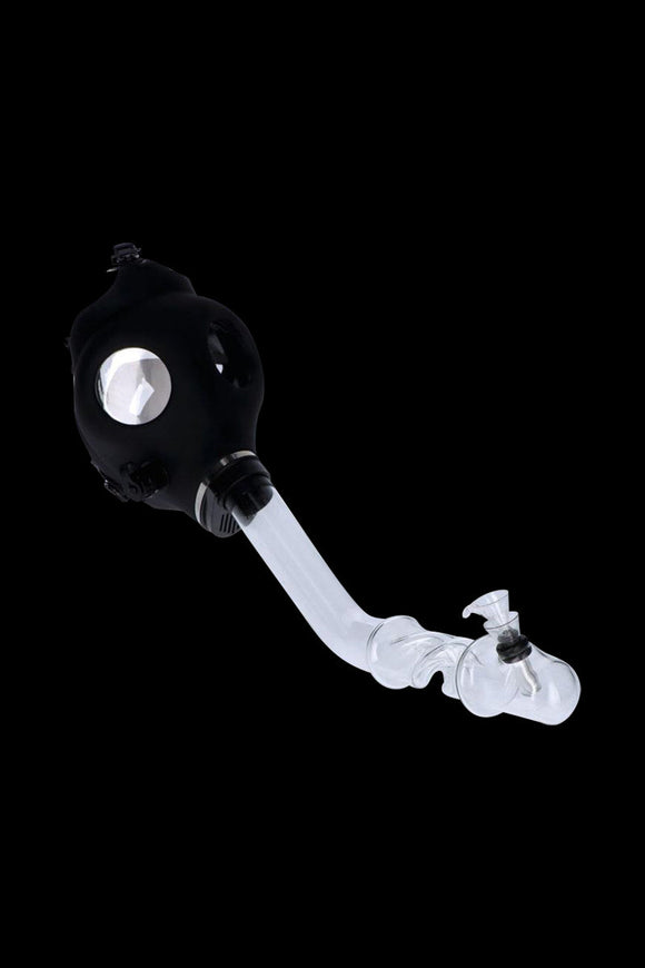 Silicone Gas Mask Bong with Twisted Tube