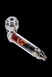 Metal Hand Pipe with Rasta Themed Acrylic Wrap