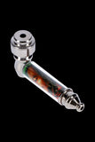 Metal Hand Pipe with Rasta Themed Acrylic Wrap