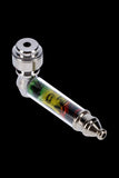 Metal Hand Pipe with Rasta Themed Acrylic Wrap