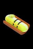 Silicone Hot Dog Hand Pipe with Glass Bowl