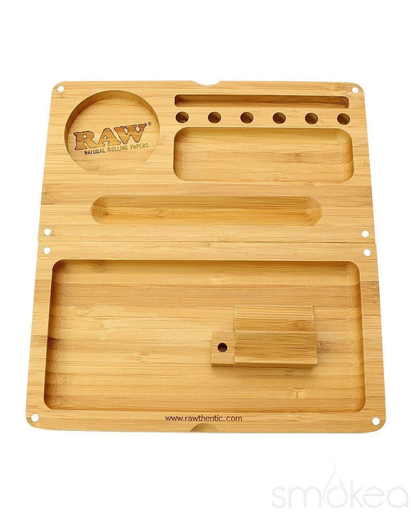 Raw Bamboo Backflip Magnetic Rolling Tray